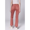image:imageDEAR JOHN Jeanne Womens Mid Rise Cropped Flare Jeans Stretch Twill Raw Cut Hem  Terracotta  Size 26