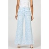 image:imageDEAR JOHN Micah Jean Womens Mid Rise Wide Leg Cut Off Hem DenimFlora Blue