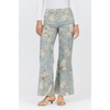 image:imageDEAR JOHN Micah Jean Womens Mid Rise Wide Leg Cut Off Hem DenimSea Glass Garden