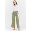 image:imageDEAR JOHN Micah Jean Womens Mid Rise Wide Leg Cut Off Hem DenimVetiver