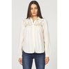 image:imageDEAR JOHN Simonette Shirt Womens Long Sleeve ButtonUp Collared Cotton BlouseWhitecap Gray