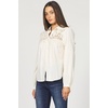 image:imageDEAR JOHN Simonette Shirt Womens Long Sleeve ButtonUp Collared Cotton BlouseWhitecap Gray