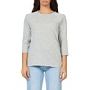 image:imageDEAR JOHN Sonoma Tee Womens Relaxed Fit Slub Jersey Crew Neck 34 Sleeve TopHeather Grey