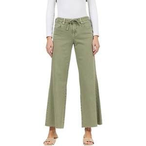 image:imageDEAR JOHN Micah Jean Womens Mid Rise Wide Leg Cut Off Hem DenimVetiver