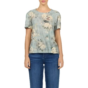 image:imageDEAR JOHN Unity Crew Neck Womens Short Sleeve Relaxed Fit Womens TopSea Glass Garden