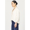 image:imageDEAR JOHN Adelle Top Long Sleeve Popover VNeck Relaxed FitWhitecap Gray