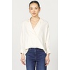 image:imageDEAR JOHN Adelle Top Long Sleeve Popover VNeck Relaxed FitWhitecap Gray