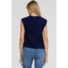 image:imageDEAR JOHN Esha Sweater Top Relaxed Fit V Neck Sleeveless  Side Tie Detail Relaxed Silhouette V Neck Style Easy Layering Everyday VersatilityBlack Iris