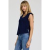 image:imageDEAR JOHN Esha Sweater Top Relaxed Fit V Neck Sleeveless  Side Tie Detail Relaxed Silhouette V Neck Style Easy Layering Everyday VersatilityBlack Iris