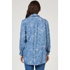 image:imageDEAR JOHN Galina Novelty Shirt Womens Relaxed Fit Tencel Button Front Long Sleeve Collared Top  Avalon  XSmall