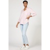 image:imageDEAR JOHN Galina Shirt Womens Relaxed Fit Tencel Button Front Long Sleeve Collared Top  Pale Lilac  XSmall