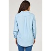 image:imageDEAR JOHN Galina Shirt Womens Relaxed Fit Tencel Button Front Long Sleeve Collared Top  Skyway Wash  XSmall