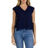image:imageDEAR JOHN Esha Sweater Top Relaxed Fit V Neck Sleeveless  Side Tie Detail Relaxed Silhouette V Neck Style Easy Layering Everyday VersatilityBlack Iris