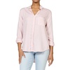 image:imageDEAR JOHN Galina Shirt Womens Relaxed Fit Tencel Button Front Long Sleeve Collared Top  Pale Lilac  XSmall