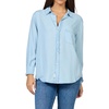 image:imageDEAR JOHN Galina Shirt Womens Relaxed Fit Tencel Button Front Long Sleeve Collared Top  Skyway Wash  XSmall