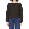 image:imageDEAR JOHN Martella Womens Top Relaxed Fit Thermal Long Sleeve Wide NeckChocolate Torte
