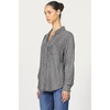 image:imageDEAR JOHN Galina Womens Shirts Button Up Long Sleeve Relaxed Fit Lightweight Draped Soft Touch Blouse Office Casual Travel Outfit Staple  Ash  Size Large