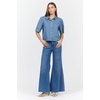 image:imageDEAR JOHN Irina Womens Short Sleeve Button Front Shirt Collared Top Relaxed FitOsalina