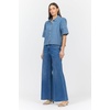 image:imageDEAR JOHN Irina Womens Short Sleeve Button Front Shirt Collared Top Relaxed FitOsalina