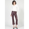 image:imageDEAR JOHN Jeanne Flared Leg Womens Pants MidRise Waisted Cropped InseamWine