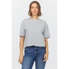image:imageDEAR JOHN Maddox Short Sleeve Crew Neck Relaxed Fit Boyfriend Womens Jersey TopHeather Grey