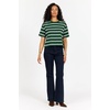 image:imageDEAR JOHN Maddox Short Sleeve Crew Neck Relaxed Fit Boyfriend Womens Jersey TopPine Stripe