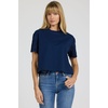image:imageDEAR JOHN Maddox Short Sleeve Crew Neck Relaxed Fit Boyfriend Womens Jersey TopRiviera Black Iris
