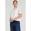 image:imageDEAR JOHN Maddox Short Sleeve Crew Neck Relaxed Fit Boyfriend Womens Jersey TopRiviera White