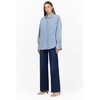 image:imageDEAR JOHN Meritt Womens Oversized Shacket Shirt Jacket Garment Washed Button Front Chest Pocket Shirred Long SleeveOsalina