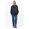 image:imageDEAR JOHN Meritt Womens Oversized Shacket Shirt Jacket Garment Washed Button Front Chest Pocket Shirred Long SleeveWashed Black