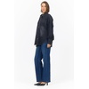 image:imageDEAR JOHN Meritt Womens Oversized Shacket Shirt Jacket Garment Washed Button Front Chest Pocket Shirred Long SleeveWashed Black