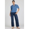 image:imageDEAR JOHN Sammi VNeck Short Sleeve Blouse for WomenImperial Blue