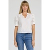 image:imageDEAR JOHN Sammi VNeck Short Sleeve Blouse for WomenWhite