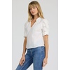image:imageDEAR JOHN Sammi VNeck Short Sleeve Blouse for WomenWhite