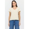 image:imageDEAR JOHN Vanya Short Sleeve Vee Neck Womens Slub Tee Knit Relaxed Fit ShirtRutabaga