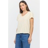 image:imageDEAR JOHN Vanya Short Sleeve Vee Neck Womens Slub Tee Knit Relaxed Fit ShirtRutabaga