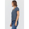 image:imageDEAR JOHN Vanya Short Sleeve Vee Neck Womens Slub Tee Knit Relaxed Fit ShirtTurbulence