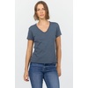 image:imageDEAR JOHN Vanya Short Sleeve Vee Neck Womens Slub Tee Knit Relaxed Fit ShirtTurbulence