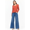 image:imageDEAR JOHN Vanya VNeck Long Sleeve Tee for Women Slub Cotton Jersey Relaxed FitRooibos Tea