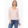 image:imageDEAR JOHN Vanya VNeck Long Sleeve Tee for Women Slub Cotton Jersey Relaxed FitRose Smoke