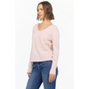 image:imageDEAR JOHN Vanya VNeck Long Sleeve Tee for Women Slub Cotton Jersey Relaxed FitRose Smoke
