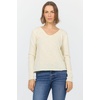 image:imageDEAR JOHN Vanya VNeck Long Sleeve Tee for Women Slub Cotton Jersey Relaxed FitRutabaga