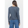 image:imageDEAR JOHN Vanya VNeck Long Sleeve Tee for Women Slub Cotton Jersey Relaxed FitTurbulence