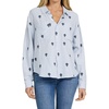 image:imageDEAR JOHN Adrianna ButtonDown Womens Shirt Oversized Fit Collared Long Sleeve Woven  Blue Rama Emb  Size Large