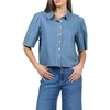 image:imageDEAR JOHN Irina Womens Short Sleeve Button Front Shirt Collared Top Relaxed FitOsalina
