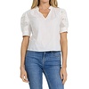 image:imageDEAR JOHN Sammi VNeck Short Sleeve Blouse for WomenWhite