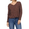 image:imageDEAR JOHN Vanya VNeck Long Sleeve Tee for Women Slub Cotton Jersey Relaxed FitBrown Leopard
