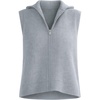 image:imageDEAR JOHN Zyma Womens Sleeveless Zip Front Sweater Vest Relaxed Cashmere Knit Black Iris XLargeGrey