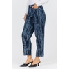 image:imageDEAR JOHN Everett High Rise Tapered Leg Jeans for Women Cuffed Hem Cropped LengthSpeckled Denim