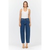 image:imageDEAR JOHN Everett High Rise Tapered Leg Jeans for Women Cuffed Hem Cropped LengthUltra Beam